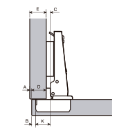 Factors to consider when mounting a cup hinge